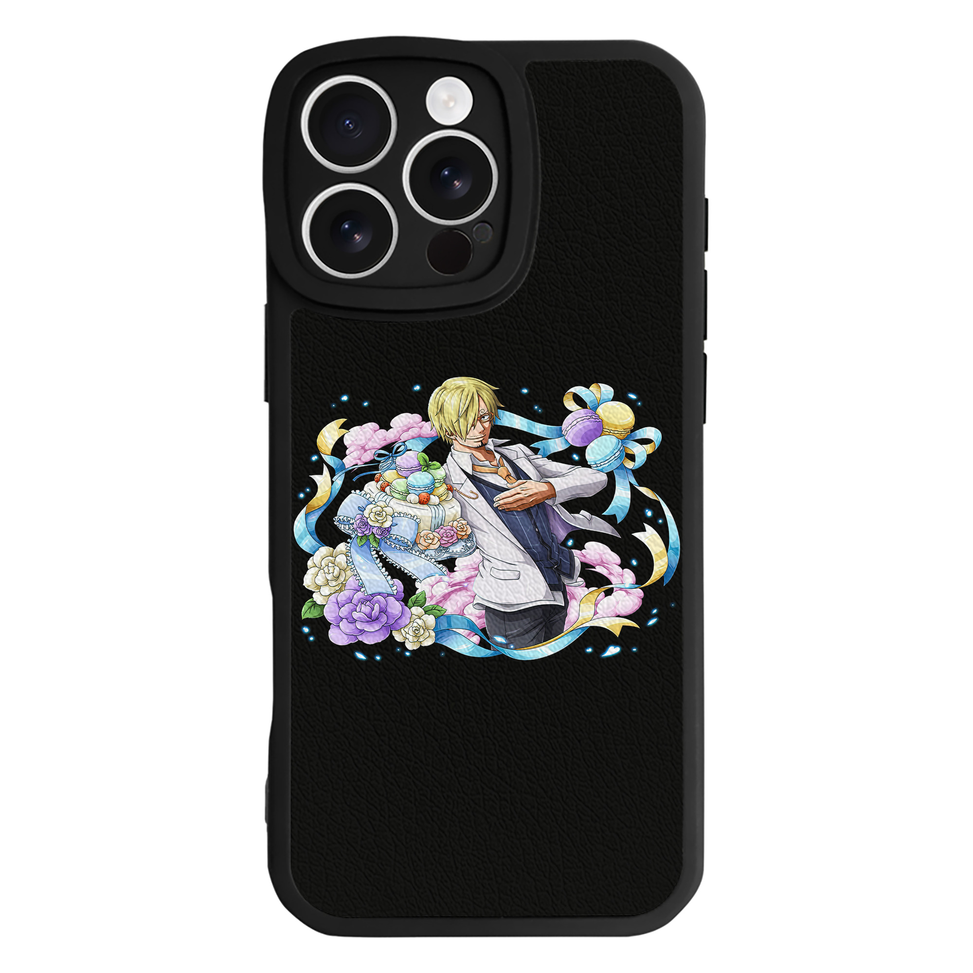 （画像用） ワンピース サンジ ONE PIECE Sanji 【iPhone 16シリーズ対応】シリコンスマホケース（レザー調） 材質：シリコン
